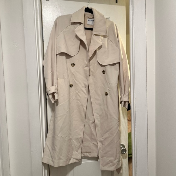 Old Navy Cream Trench Coat - Picture 1 of 6